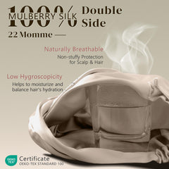 ZIMASILK inner lining close-up highlights smooth silk for less friction