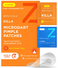 ZitSticka front packaging showing kit contents and design benefits