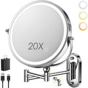 ZLOKLA front view wall-mounted mirror showing full-face framing and cordless convenience