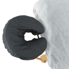 ZMDREAM fitted cover on crescent cushion in use showing clean surface benefit