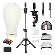 ZOMOI canvas head front view showing stable pin-ready surface benefit