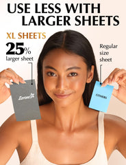 ZOROM'S open pack dispensing one XL sheet for quick, mess-free touch-ups