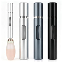 ZOYYE front view of three atomizers showing compact travel convenience