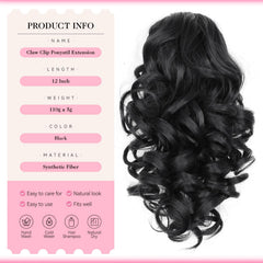 ZQIAN BEAUTY close-up of claw comb attachment offering secure, easy application