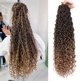 ZRQ front packaging showing ombré goddess locs and included needle benefit