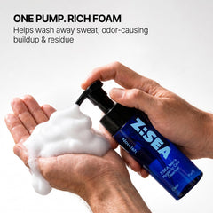 Z:SEA pump dispensing rich foam for quick application and coverage benefit