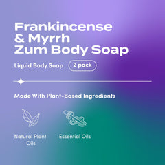 Close-up of Zum label details highlighting natural ingredients and cruelty-free promise