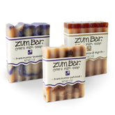 Zum frankincense front packaging shows three bars and clear branding for gifting