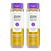 Zum bottle front packaging showing frankincense and myrrh scent and benefits