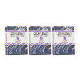 Zum cedar soap front packaging showing three 3 oz bars and natural branding benefits