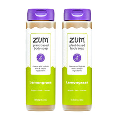 Zum lemongrass bottle front view showing clean label and scent benefit