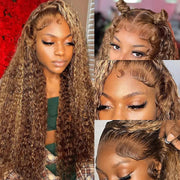 ZZMDS front view showing honey-blonde ombre and natural hairline benefit realistic look