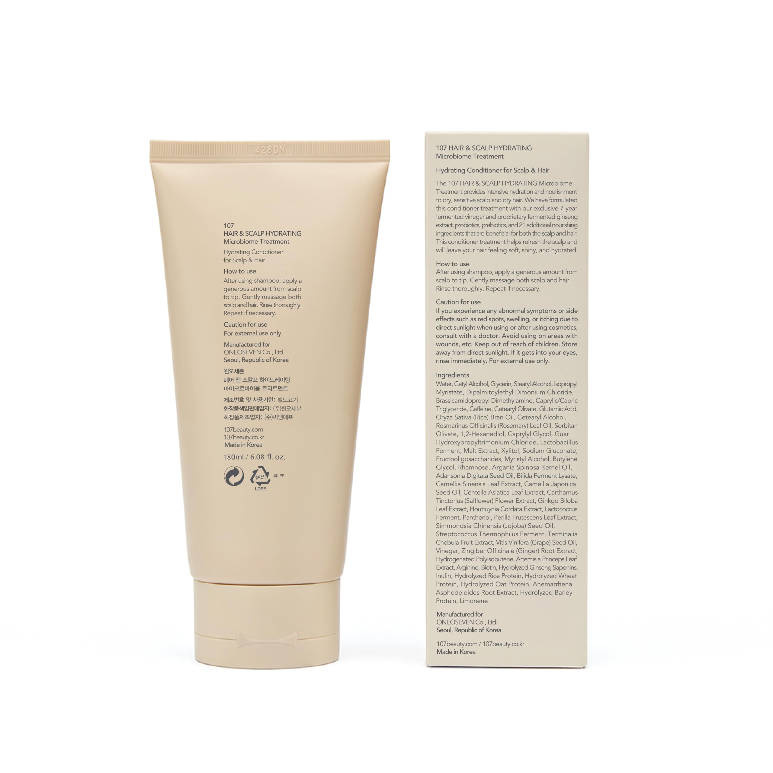 107 recyclable packaging symbol emphasizing eco-friendly, cruelty-free promise
