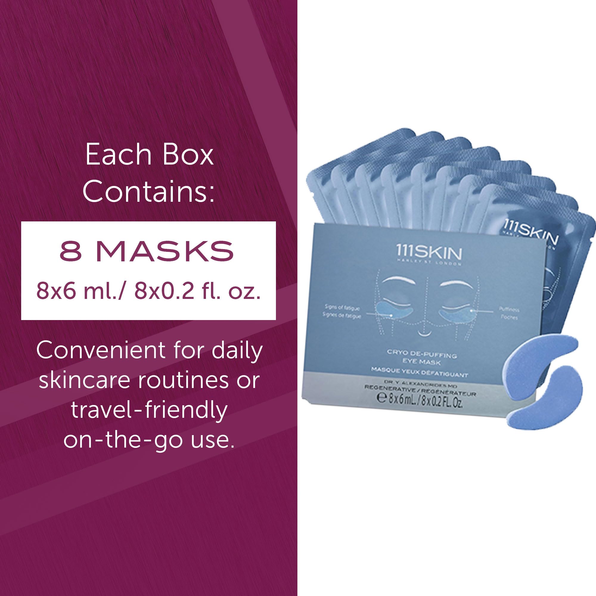 111SKIN chilled masks in bowl emphasizing extra cooling relief