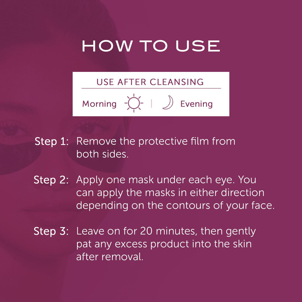 111SKIN mask worn under eye showing comfortable fit benefit
