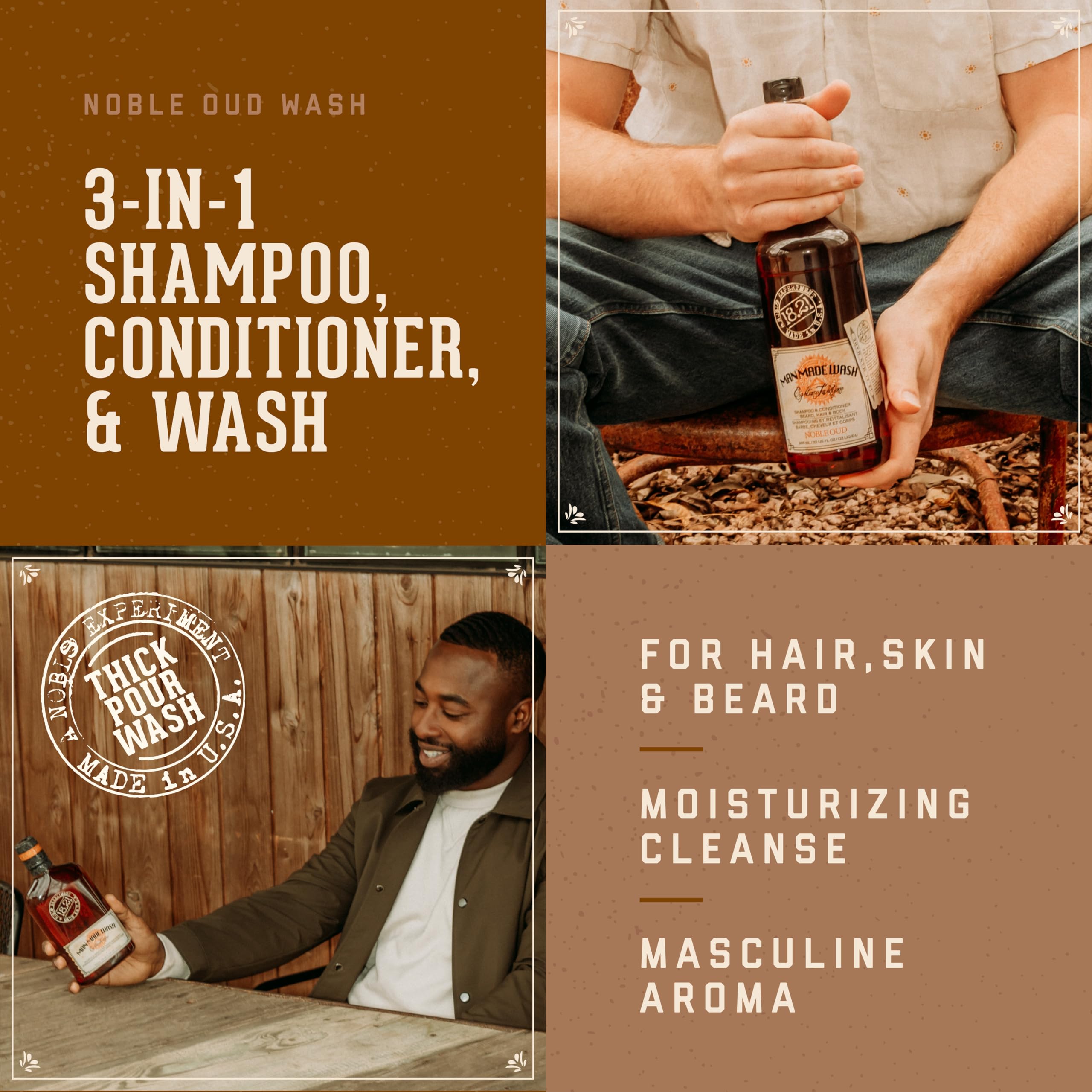 18.21 Man Made rich lather foam demonstrating effective clean and hydration