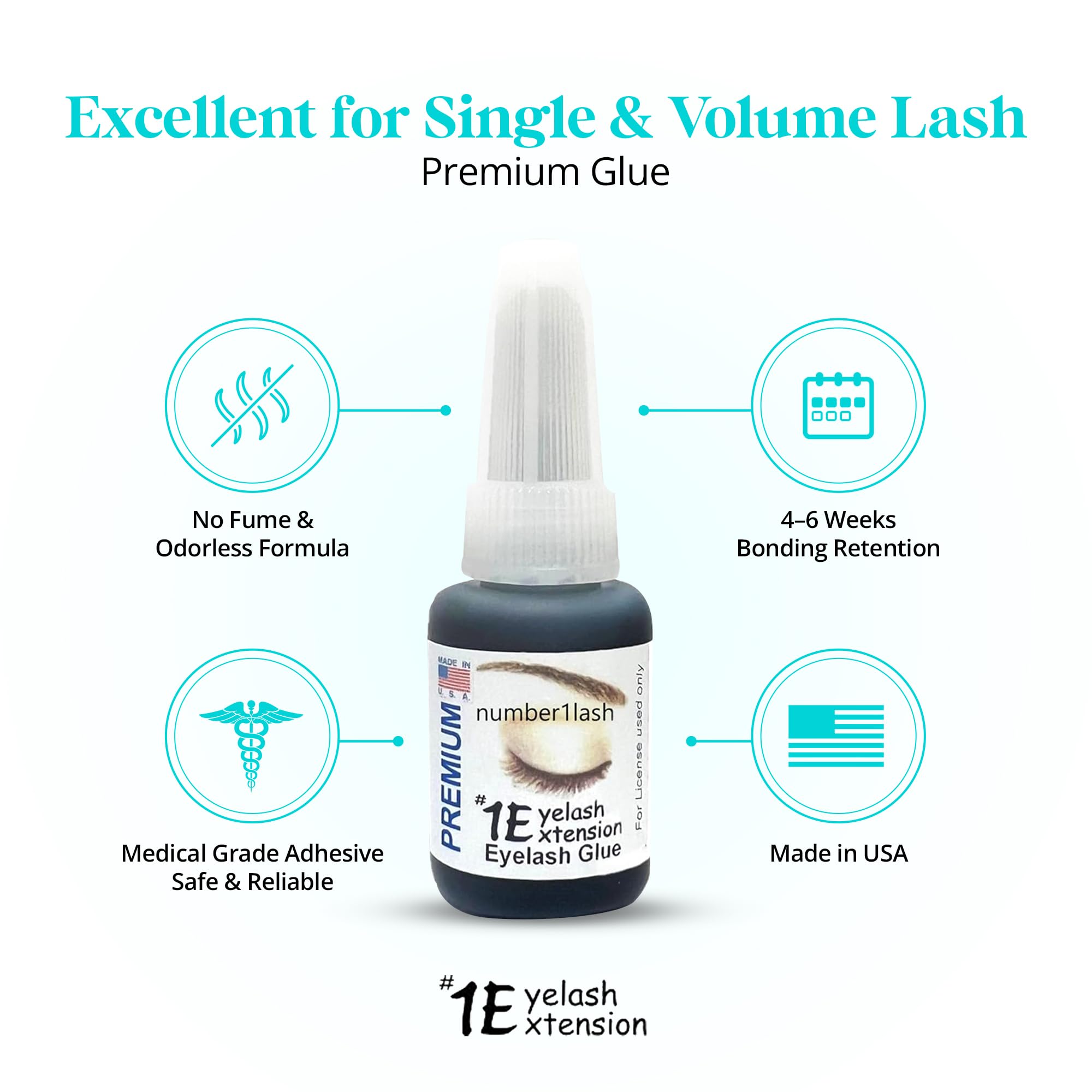 #1 Eyelash Extension fine-tip applicator close-up for precise, mess-free application benefit