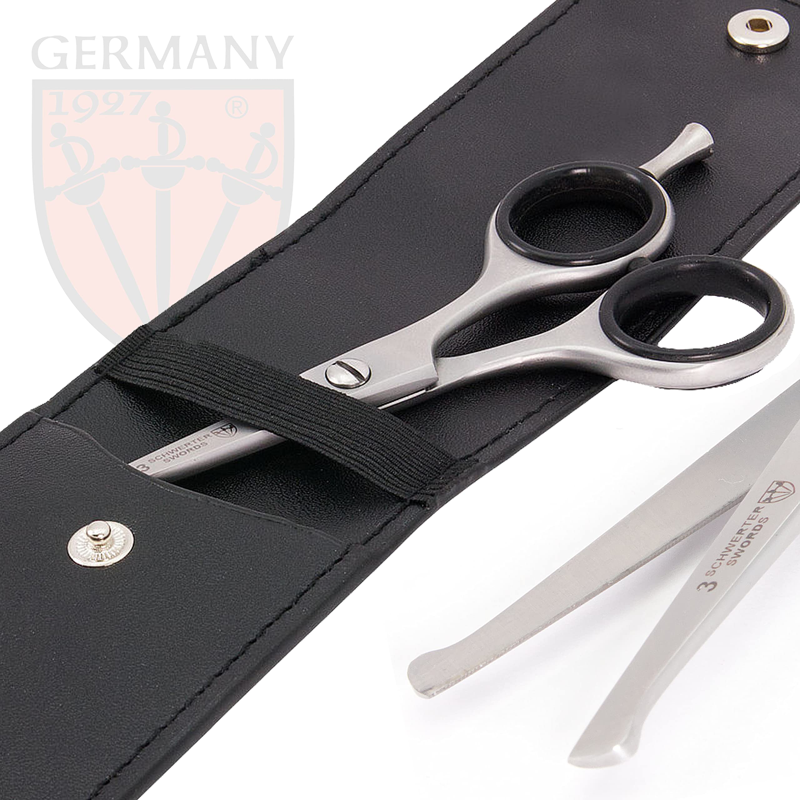 3 Swords Germany microfiber cloth with scissors for quick, gentle cleaning