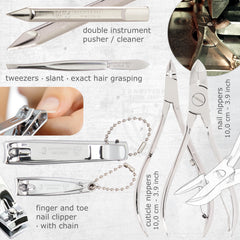 3 Swords Germany close-up of cuticle nipper showing sharp polished edge for precision