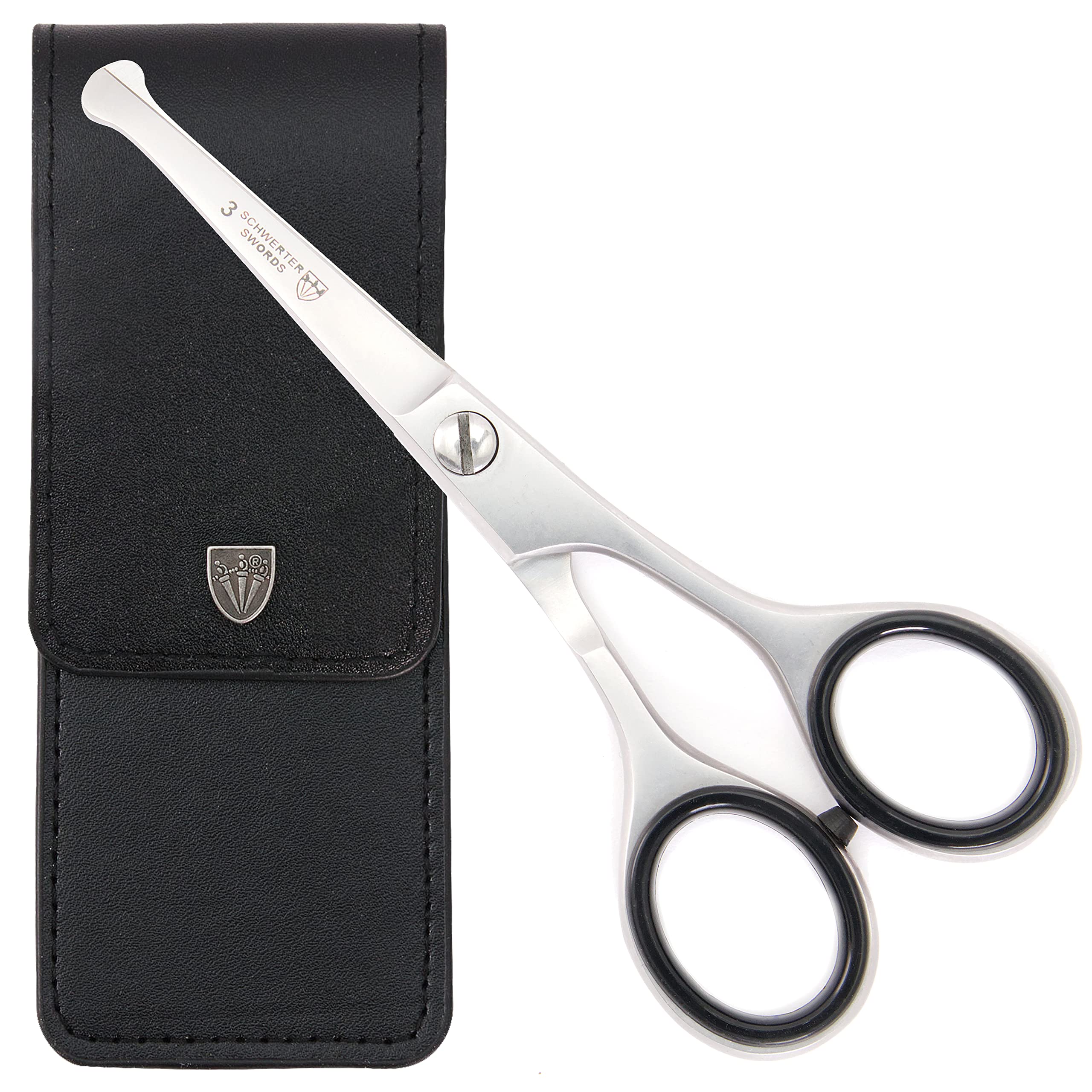 3 Swords Germany scissors front view showing case and secure storage benefit