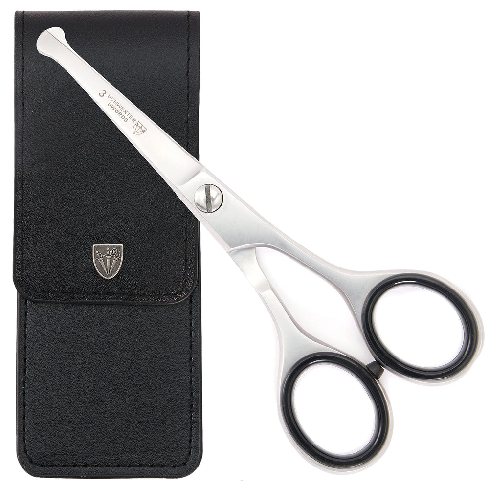 3 Swords Germany scissors front view showing case and secure storage benefit