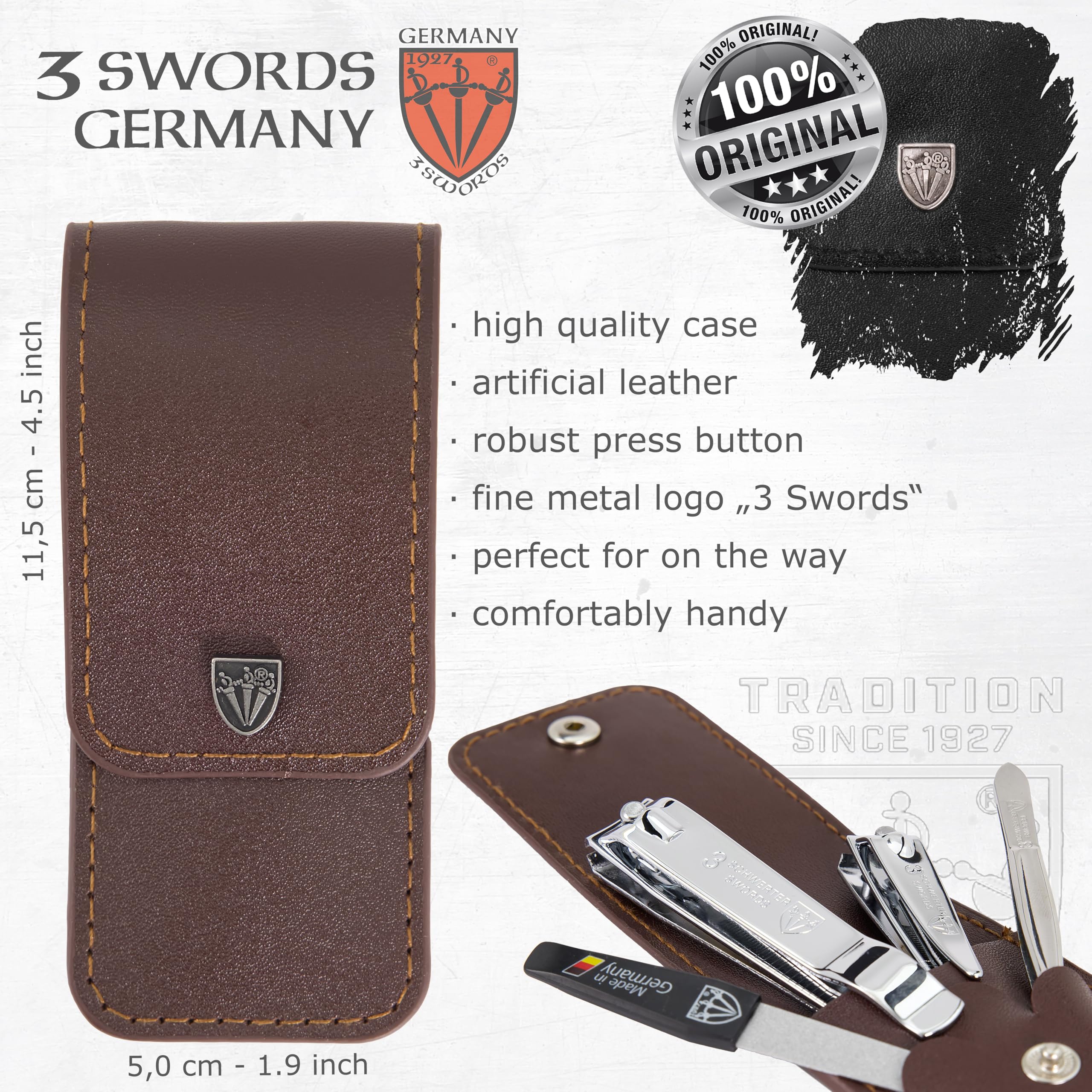 Drei Schwerter kit in branded gift box emphasizing presentable packaging benefit