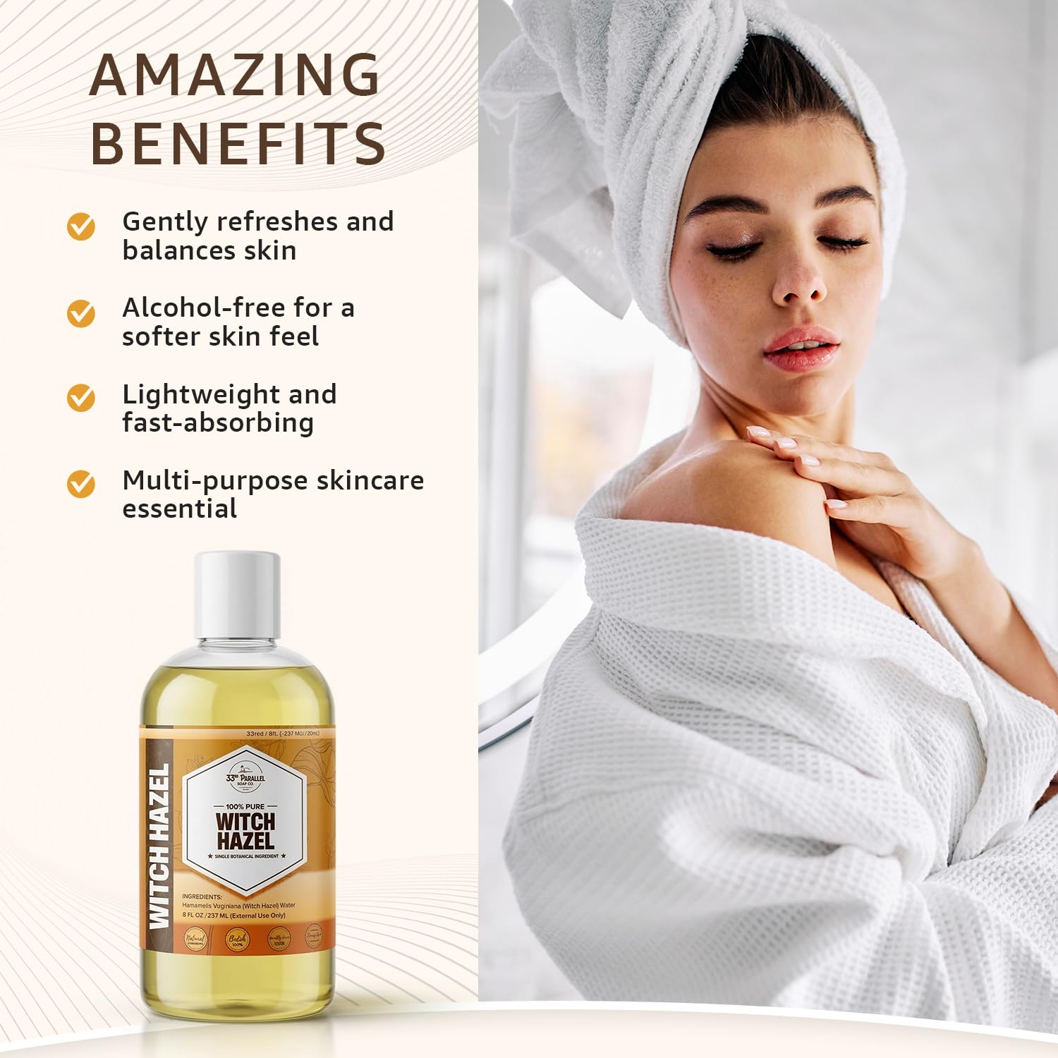 33RD PARALLEL SOAP CO. used in a spray bottle demonstrating quick refresh benefit