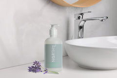 39° North label close-up highlighting eucalyptus and lavender scent