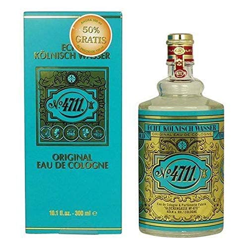 4711 bottle next to ruler showing 27.1 fl oz size and value