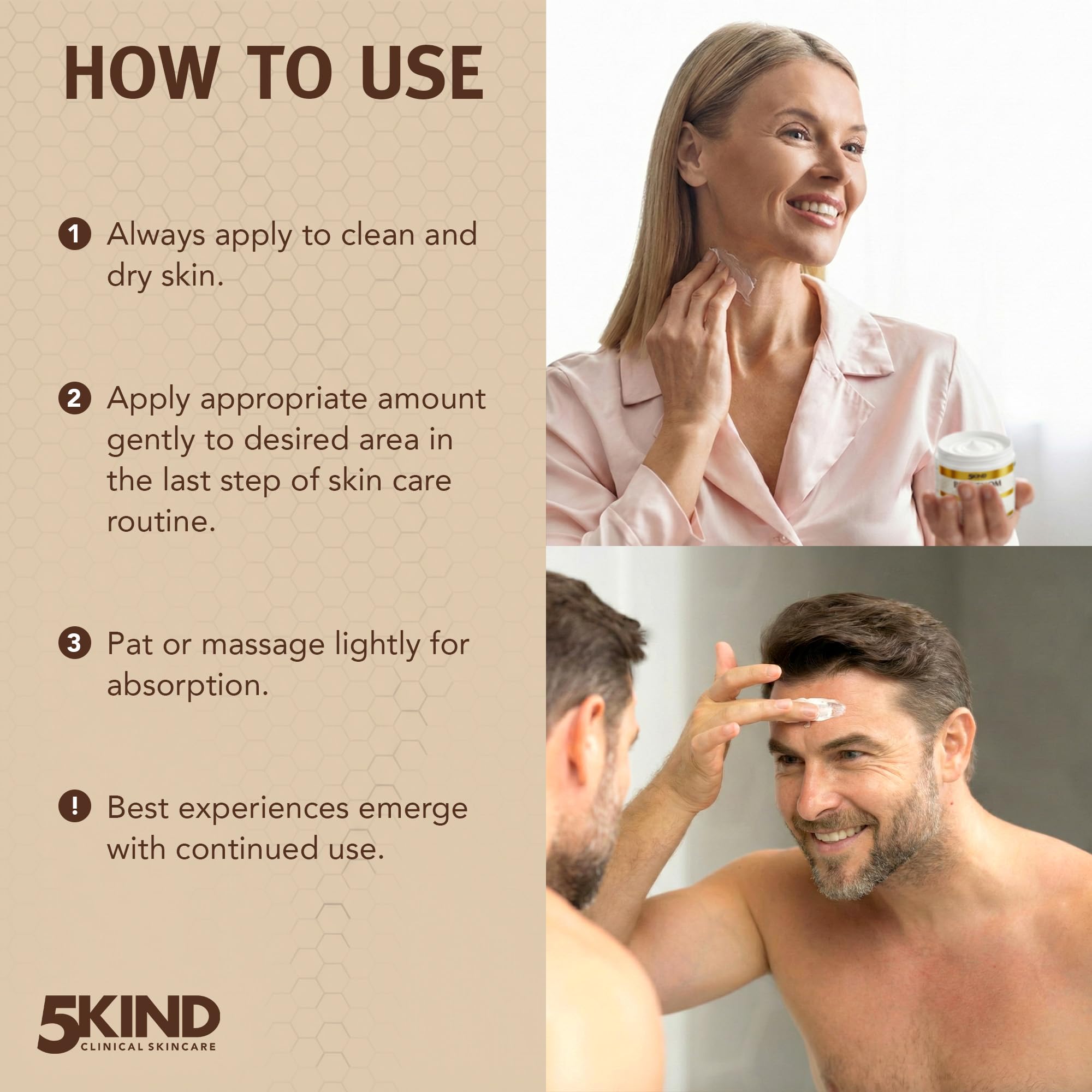 5kind clinical skincare on a bathroom shelf styled for everyday routine inspiration