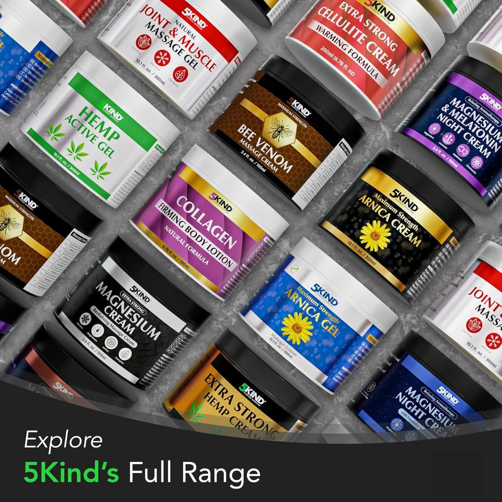 Open 5Kind cap dispensing cream to display quick-drying non-greasy benefit