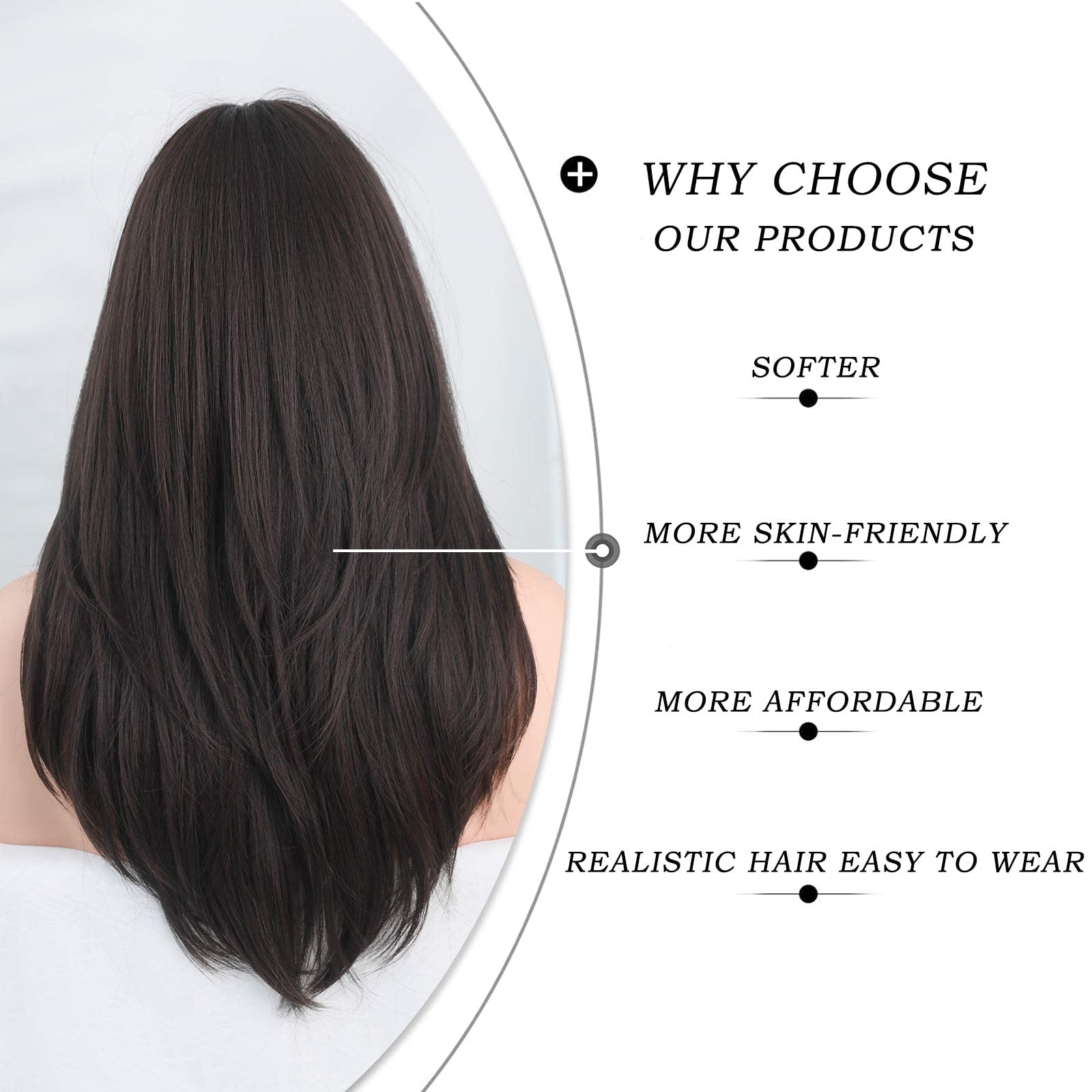 7JHH WIGS fiber texture close-up showing heat-resistant synthetic strands for low-maintenance styling