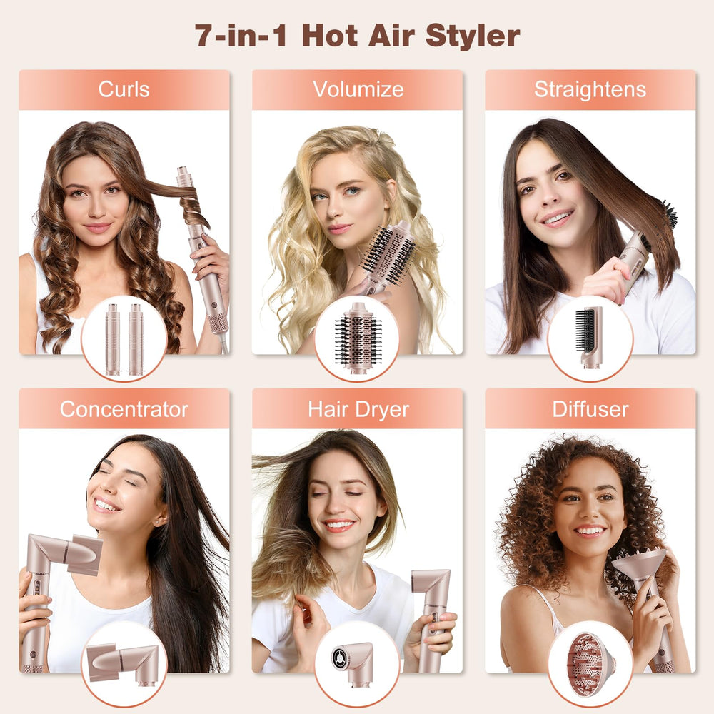 7MAGIC close-up of auto-wrap curler illustrating Coanda curl action for effortless waves