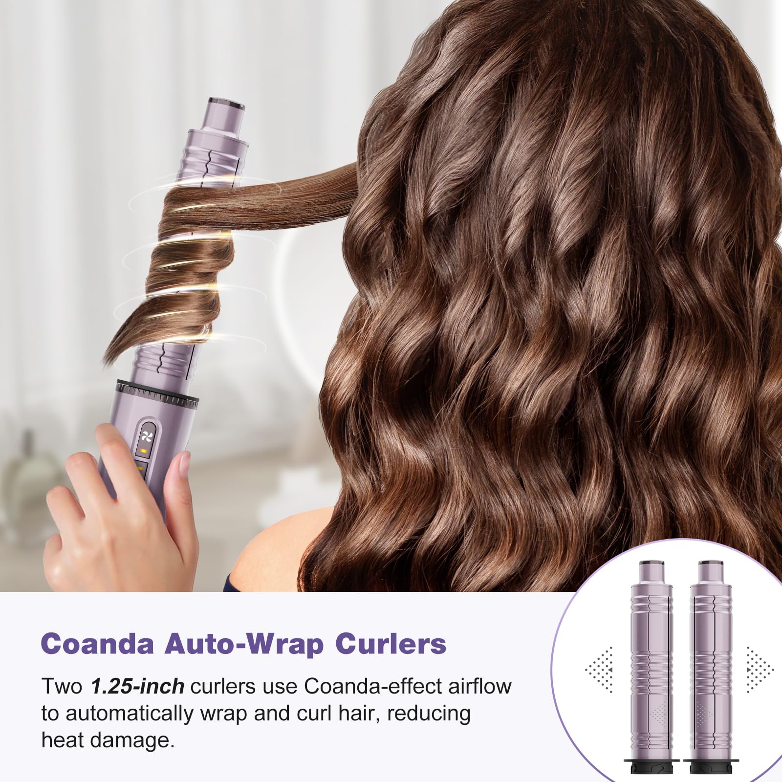 7MAGIC ceramic brush barrel detail for even heat and shine