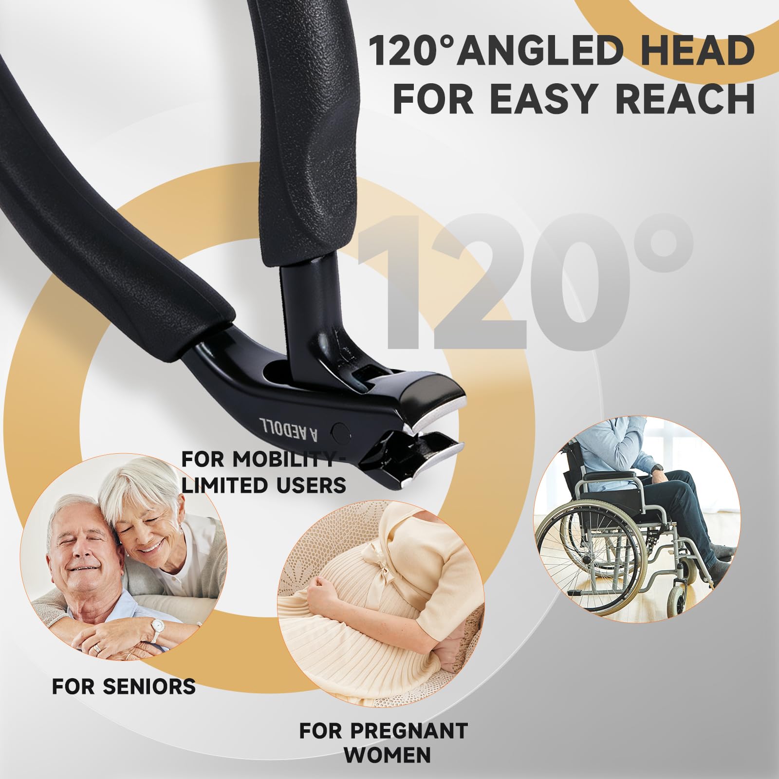 A AEDOLL ergonomic non-slip grip texture for secure comfortable trimming
