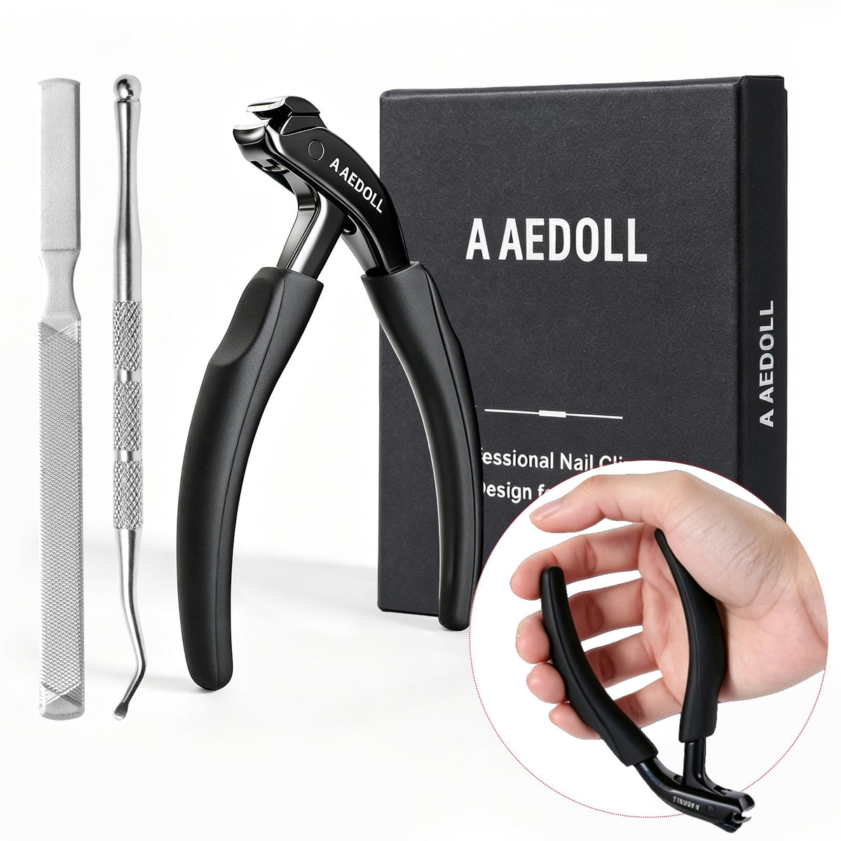 A AEDOLL front view of long handle clipper showing reach and leverage
