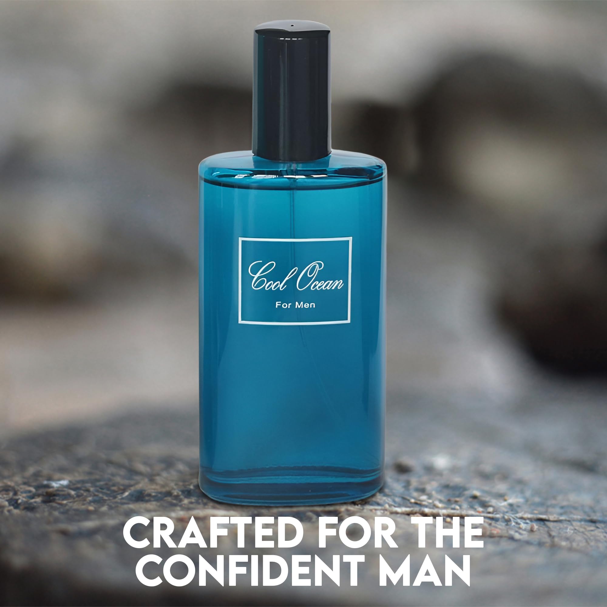A CENTER Cool Ocean close-up label highlighting fragrance name and volume