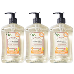 A LA MAISON front packaging showing three bottles and clear product branding for visibility