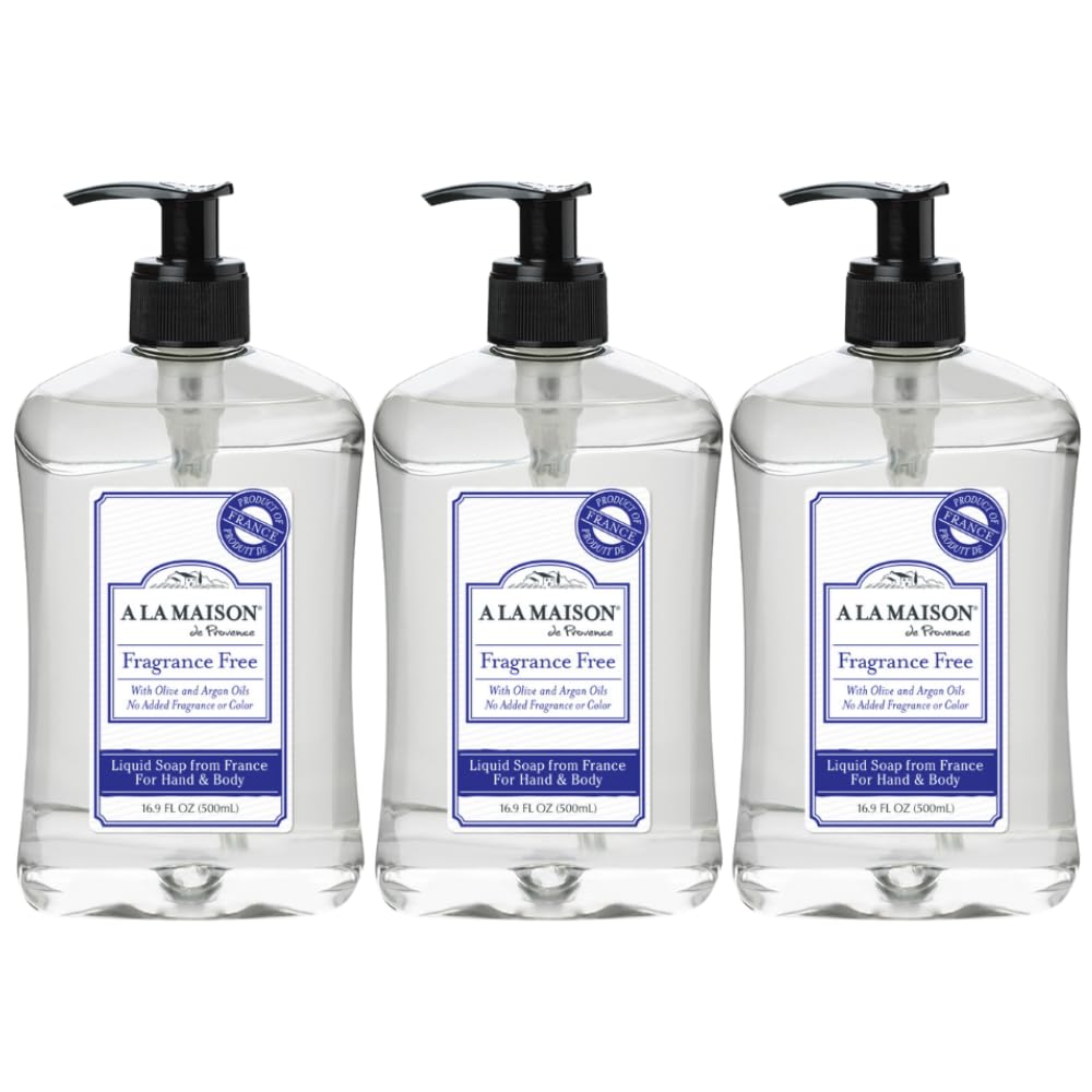 A LA MAISON front packaging showing three bottles and eco-friendly design