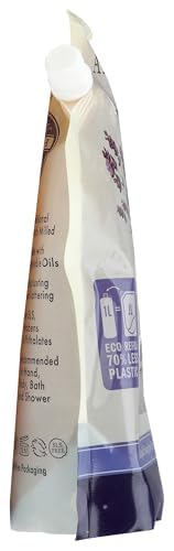 A LA MAISON pouch pouring into a pump demonstrating easy refill and reduced waste