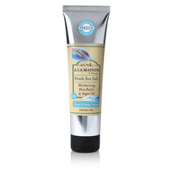 A LA MAISON lotion texture on skin demonstrating quick absorption and lightweight feel