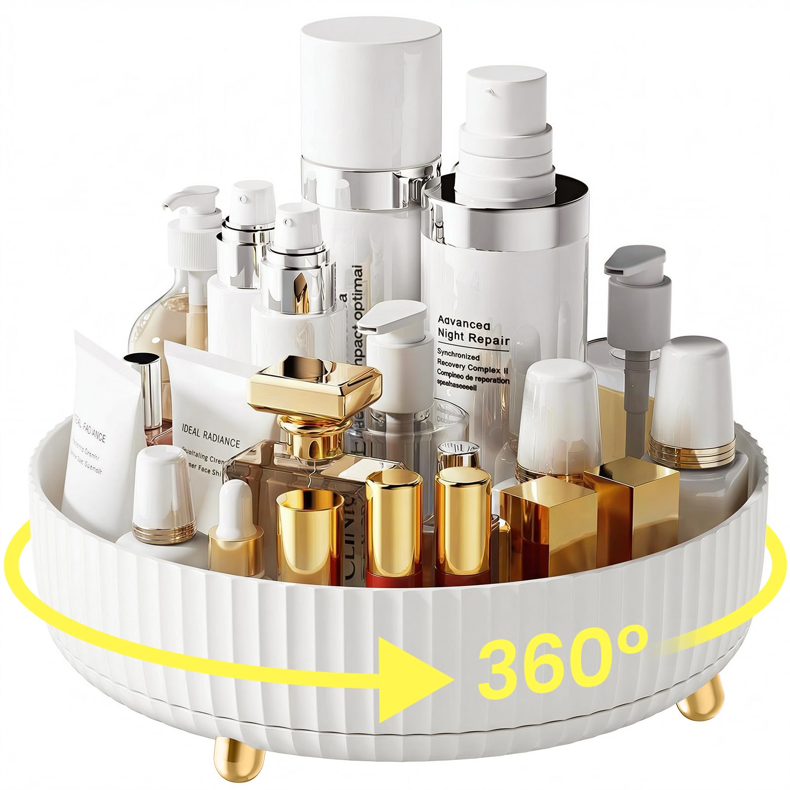 A-LuGei front view vanity organizer showing tidy bottles and quick access