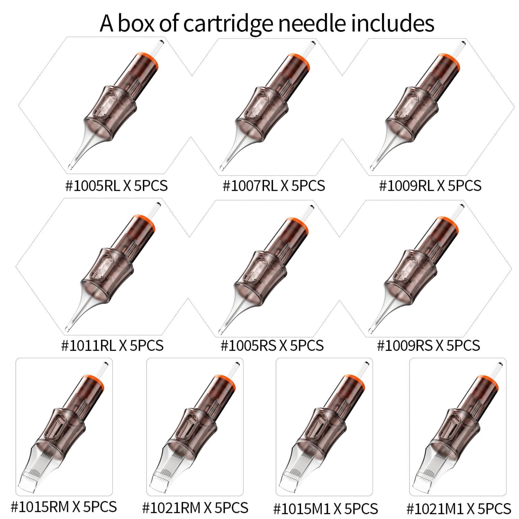A-minusone close-up of needle tips highlighting precise stainless steel construction