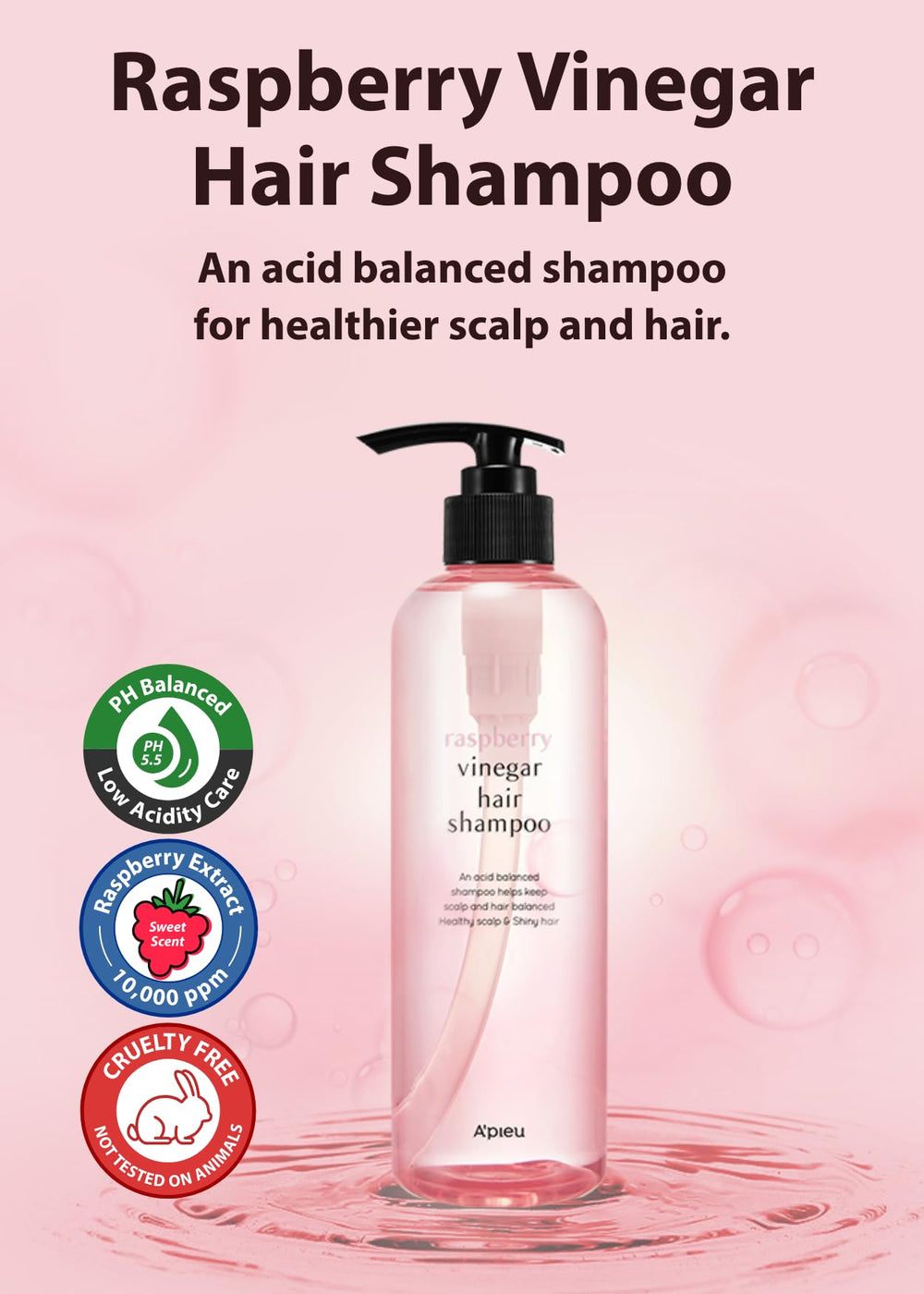 A'PIEU back label detail highlighting ingredients and usage benefits