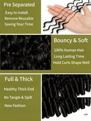 Aailvmey bundles held to show 18 inch length and realistic scale for natural styling