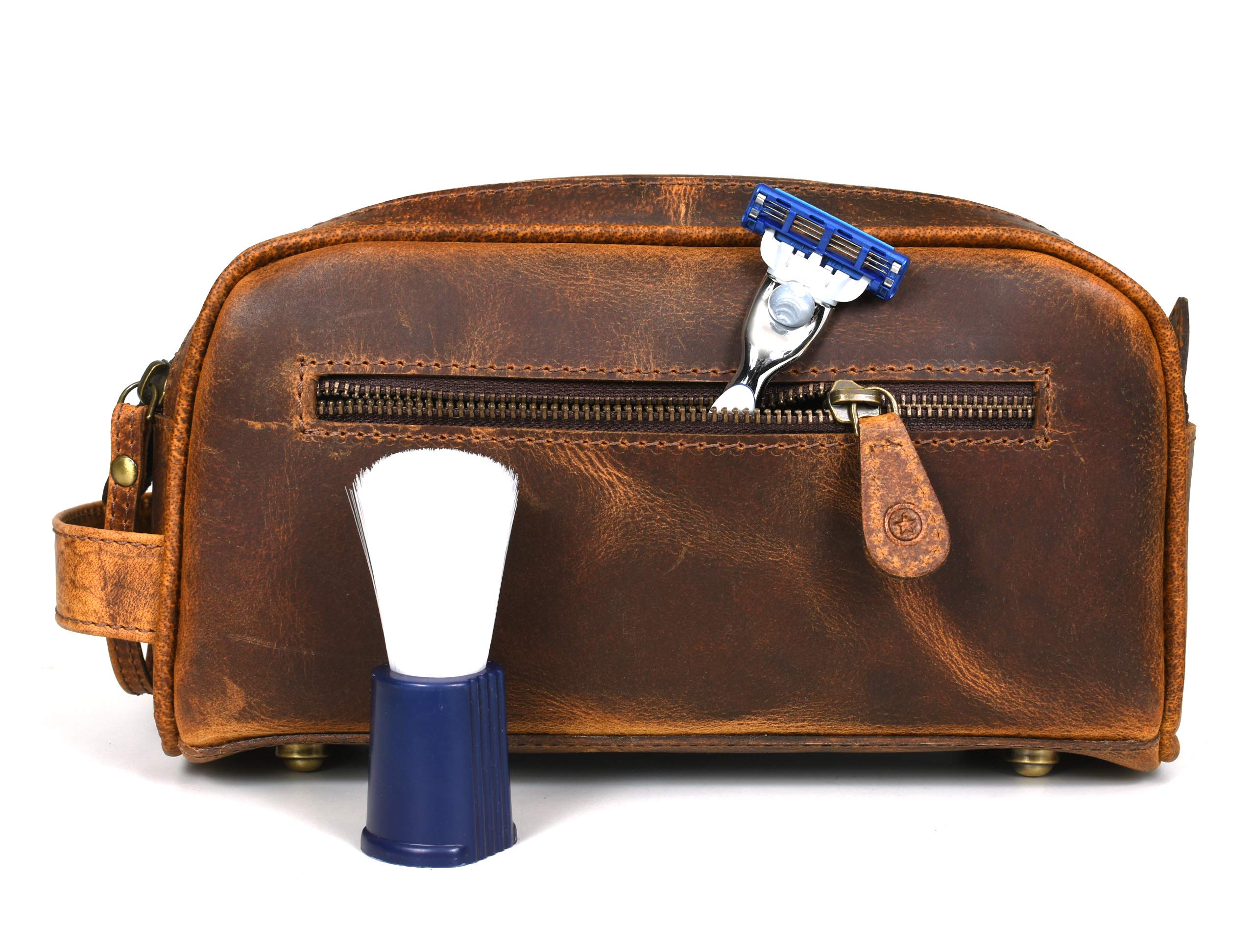 Aaron Leather Goods waterproof lining close-up keeping spills contained and simplifying cleanup