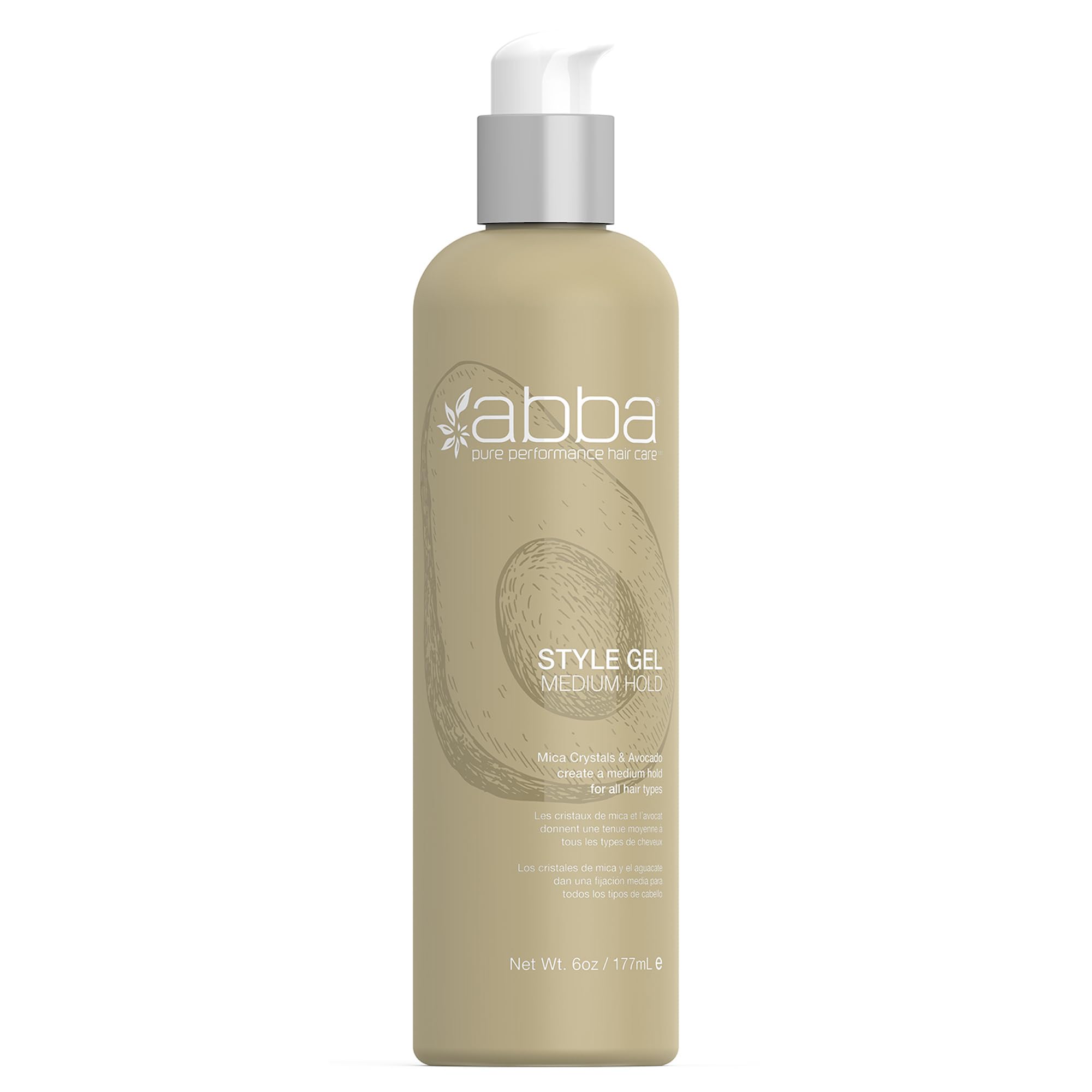 ABBA Pure Style Gel front packaging shows brand and medium hold benefits