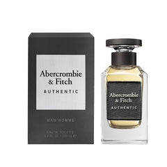 Abercrombie & Fitch bottle close-up focusing on cap and glass for premium detail and texture