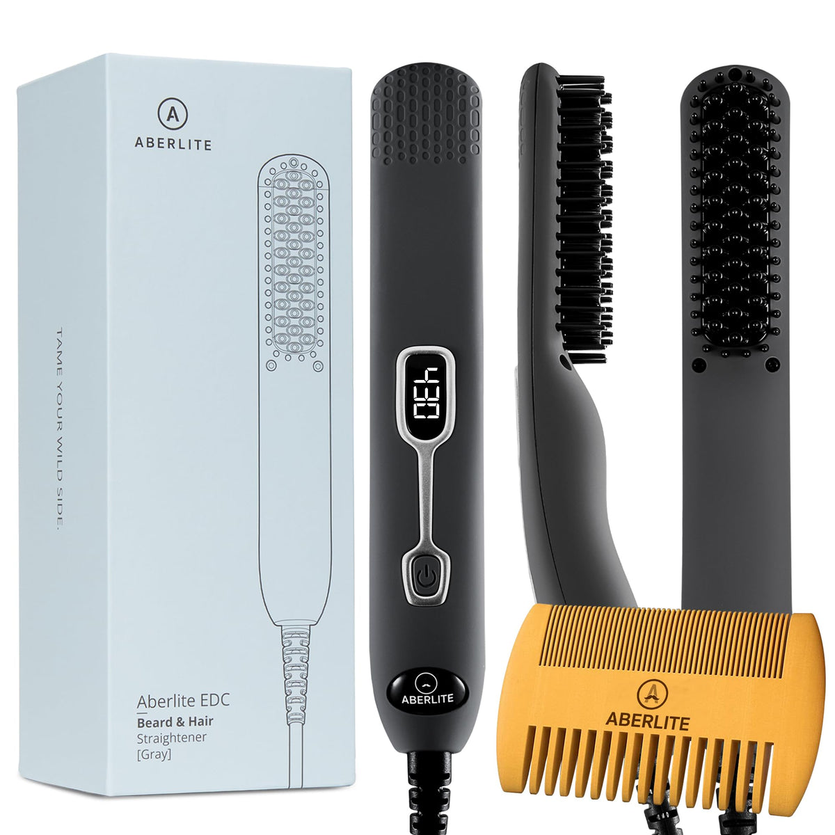 Aberlite front angle packaging showing product and quick benefit - compact grooming