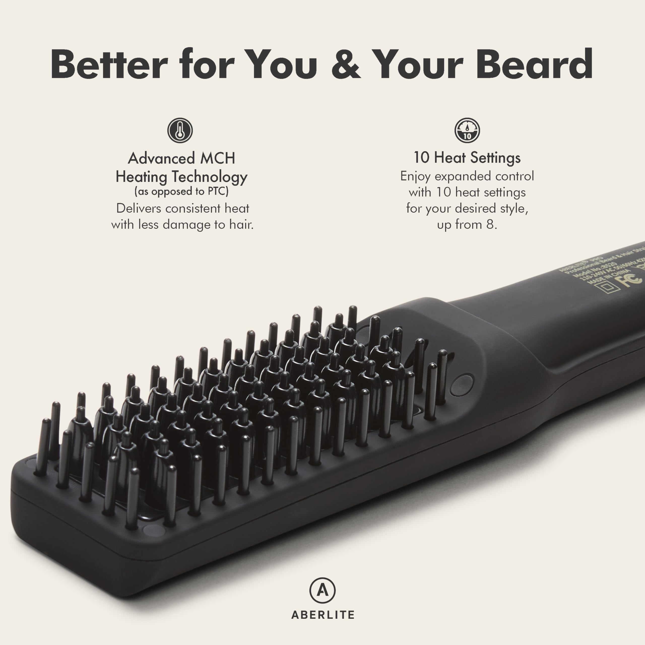 Aberlite Pro bristle texture highlighting ionic coating for less frizz